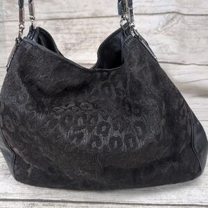 Coach Madison Phoebe Two Strap Shoulder Bag Bleach Cheetah Print Canvas